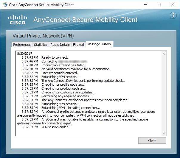 Cisco anyconnect secure mobility client desktop app pc